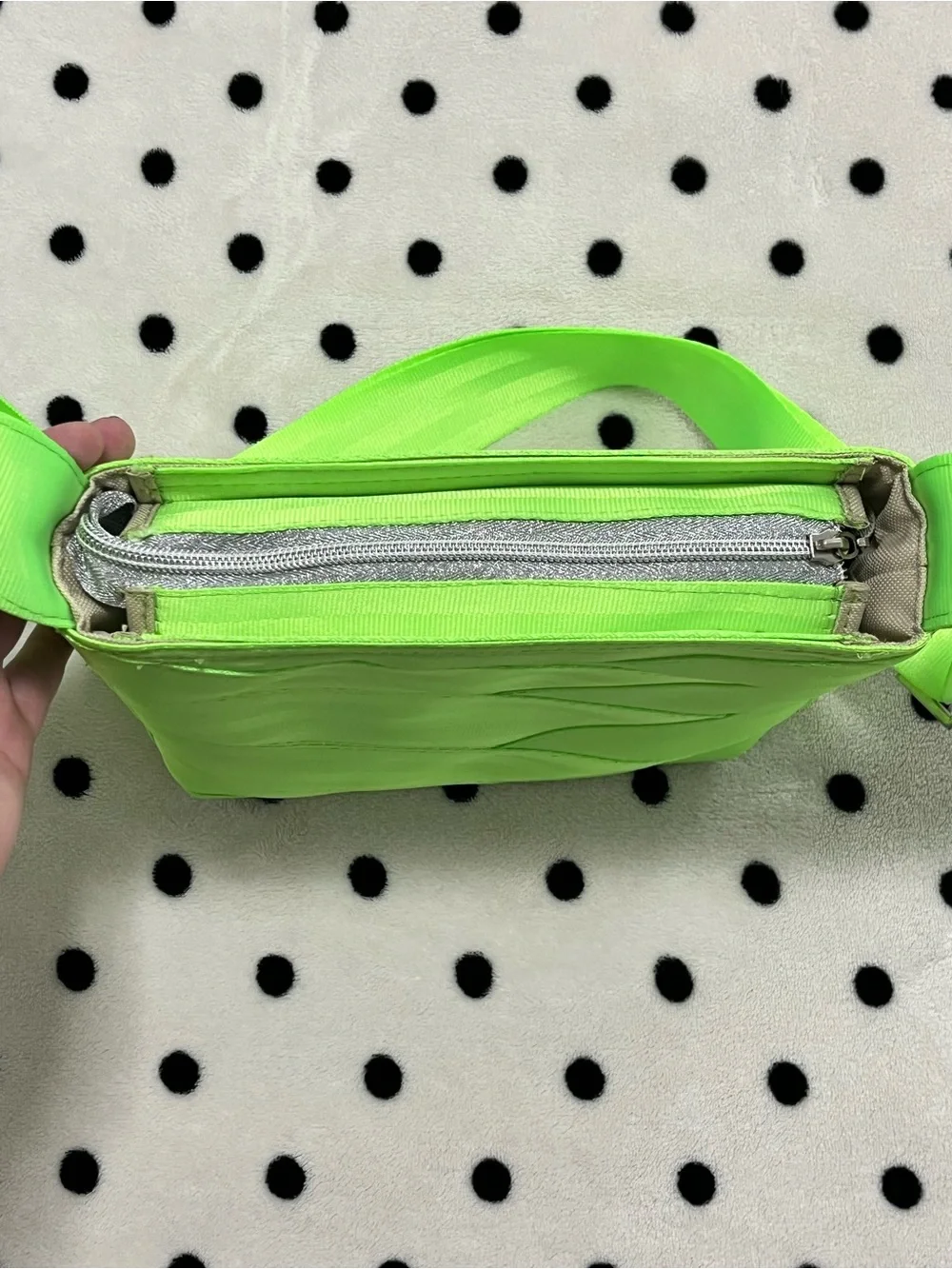 Neon Green Seat Belt Crossbody Bag by FiberTime